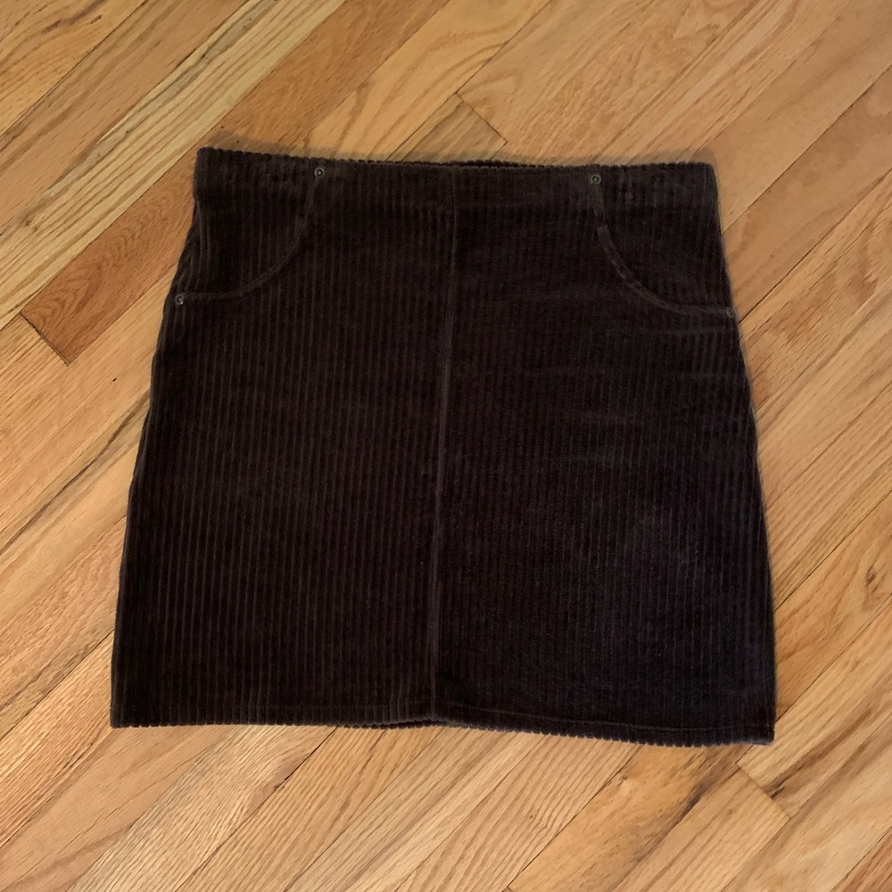 Brown corduroy skirt